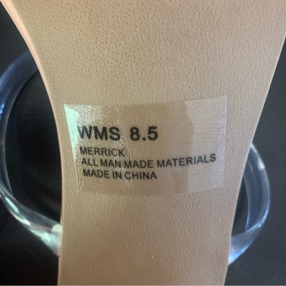 Dolce Vita Merrick Clear Strap Sandal Size 8.5 Cylinder Dress Heel Blush Pink - Picture 6 of 7